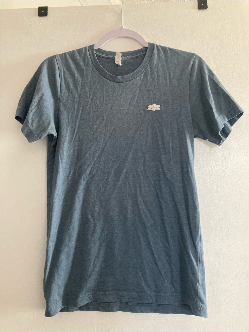 Blue Embroidered Tee